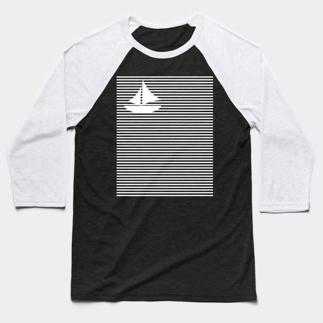 Sailboat Baseball T-Shirt by ganola